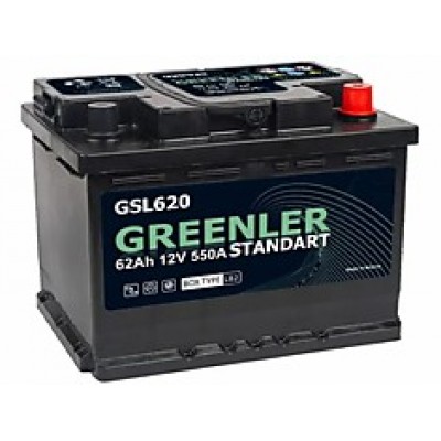  GREENLER GSL620 62Ач ОП 550А Низкий